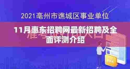 11月惠东招聘网最新招聘及全面评测介绍