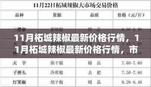 11月柘城辣椒价格行情分析及市场走势预测