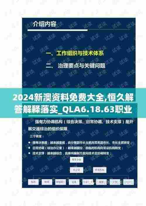 2024新澳资料免费大全,恒久解答解释落实_QLA6.18.63职业版