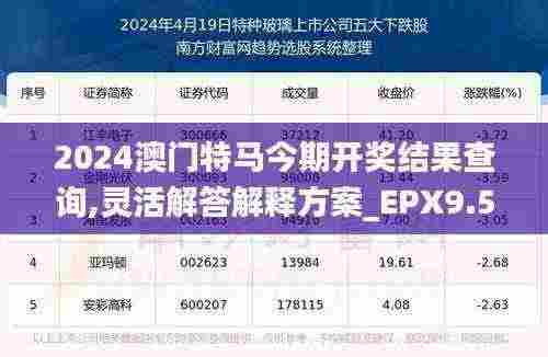 2024澳门特马今期开奖结果查询,灵活解答解释方案_EPX9.50.81优选版