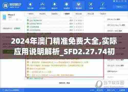 2024年澳门精准免费大全,实际应用说明解析_SFD2.27.74初学版