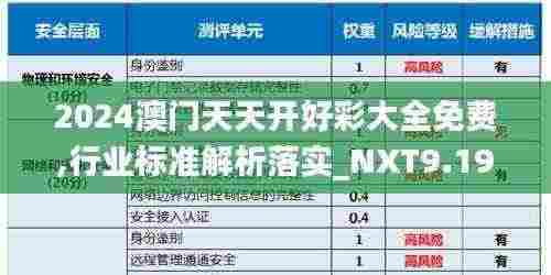 2024澳门天天开好彩大全免费,行业标准解析落实_NXT9.19.38见证版