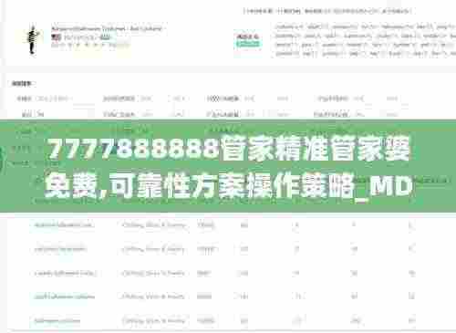 7777888888管家精准管家婆免费,可靠性方案操作策略_MDE4.59.64时空版