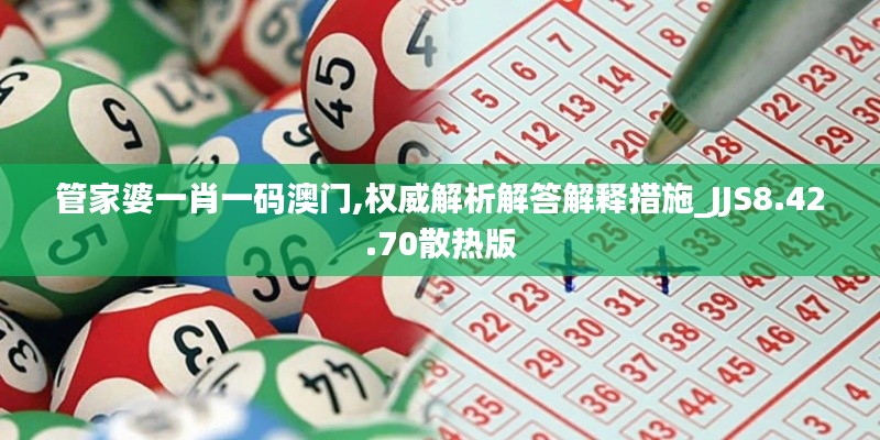 管家婆一肖一码澳门,权威解析解答解释措施_JJS8.42.70散热版