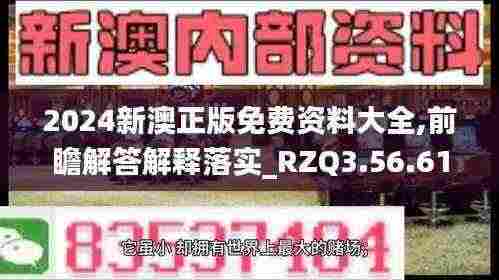 2024新澳正版免费资料大全,前瞻解答解释落实_RZQ3.56.61内含版