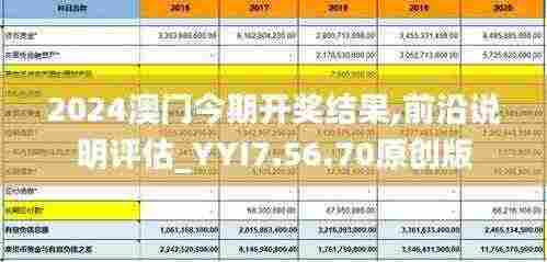 2024澳门今期开奖结果,前沿说明评估_YYI7.56.70原创版