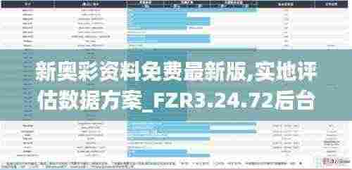 新奥彩资料免费最新版,实地评估数据方案_FZR3.24.72后台版