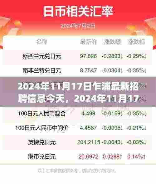 2024年11月17日乍浦最新招聘信息汇总与展望