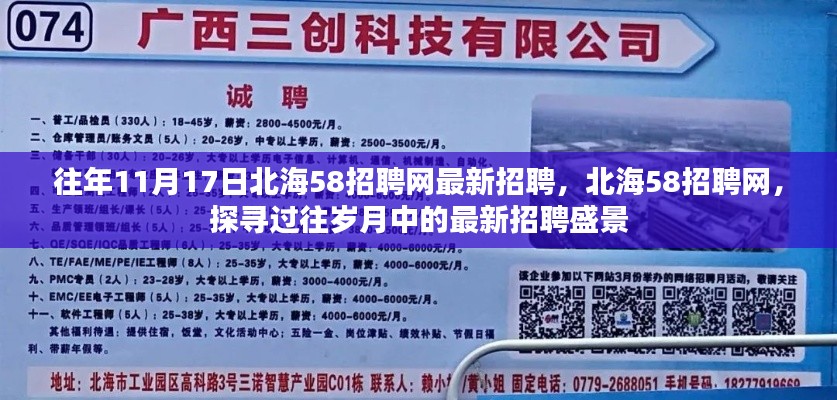 北海58招聘网历年11月17日最新招聘盛况概览