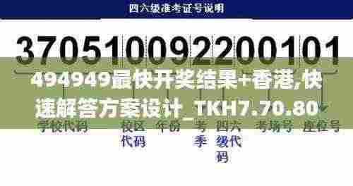 494949最快开奖结果+香港,快速解答方案设计_TKH7.70.80设计师版