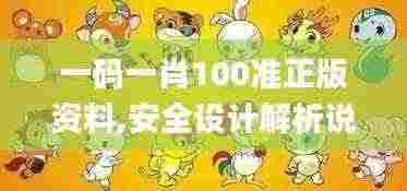 一码一肖100准正版资料,安全设计解析说明法_SUE6.34.30国际版