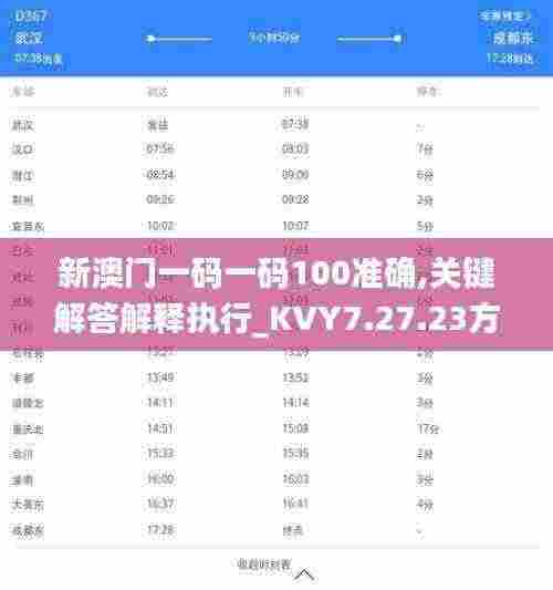 新澳门一码一码100准确,关键解答解释执行_KVY7.27.23方案版