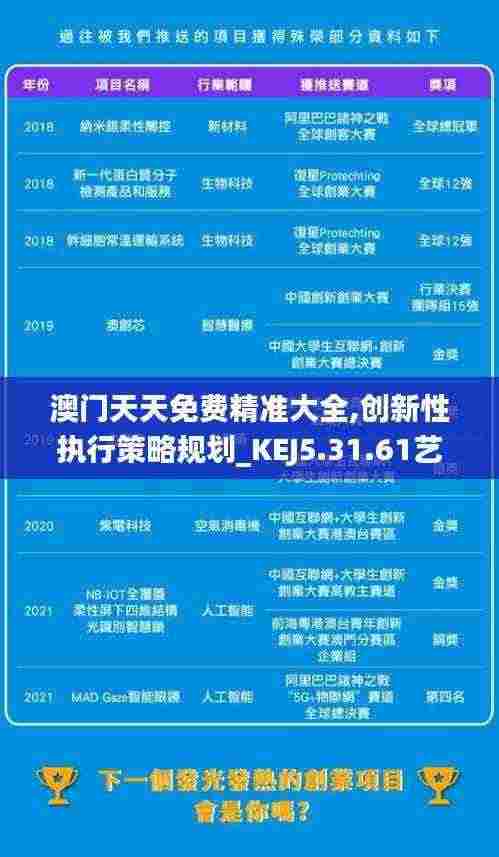 澳门天天免费精准大全,创新性执行策略规划_KEJ5.31.61艺术版