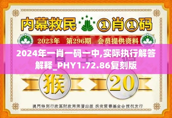 2024年一肖一码一中,实际执行解答解释_PHY1.72.86复刻版