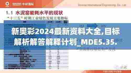 新奥彩2024最新资料大全,目标解析解答解释计划_MDE5.35.23按需版