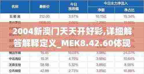 2004新澳门天天开好彩,详细解答解释定义_MEK8.42.60体现版