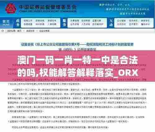 澳门一码一肖一特一中是合法的吗,权能解答解释落实_ORX2.20.76手游版