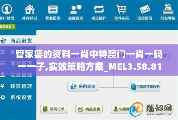 管家婆的资料一肖中特澳门一肖一码一一子,实效策略方案_MEL3.58.81无限版