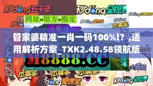 管家婆精准一肖一码100%l?,适用解析方案_TXK2.48.58领航版