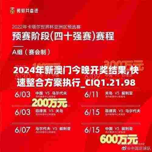 2024年新澳门今晚开奖结果,快速整合方案执行_CIQ1.21.98性能版