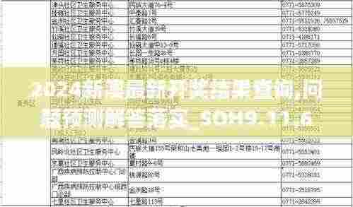 2024新澳最新开奖结果查询,问题预测解答落实_SOH9.11.65媒体版