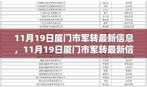 11月19日厦门市军转最新信息解读与分析,个人见解与观点