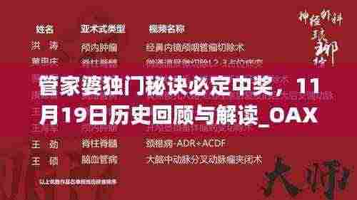 管家婆独门秘诀必定中奖,11月19日历史回顾与解读_OAX9.44.33方案版