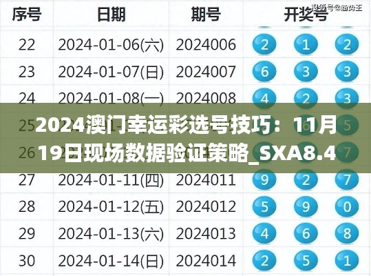 2024澳门幸运彩选号技巧:11月19日现场数据验证策略_SXA8.42.62公积板