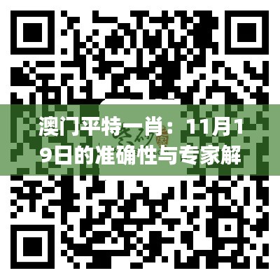 澳门平特一肖:11月19日的准确性与专家解答_QVG6.30.60UHD