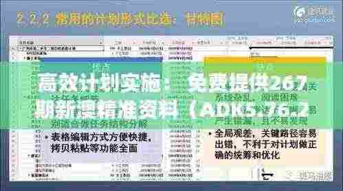高效计划实施: 免费提供267期新澳精准资料(ADK5.76.23性能版)于11月19日