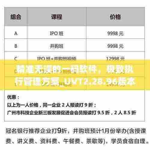 精准无误的一码软件,极致执行管理方案_UVT2.28.96版本