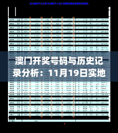 澳门开奖号码与历史记录分析:11月19日实地方案验证_QDL2.74.23精选版