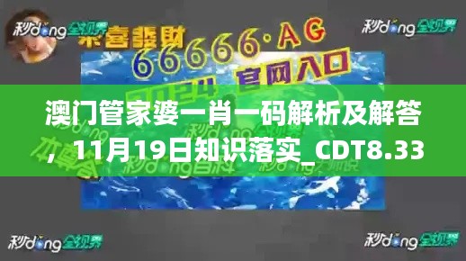 澳门管家婆一肖一码解析及解答,11月19日知识落实_CDT8.33.48炼气境