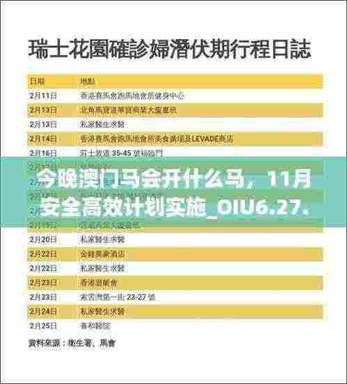 今晚澳门马会开什么马,11月安全高效计划实施_OIU6.27.33重制版