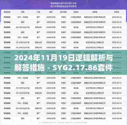 2024年11月19日逻辑解析与解答措施 - SYG2.17.86套件版的100%必中方案