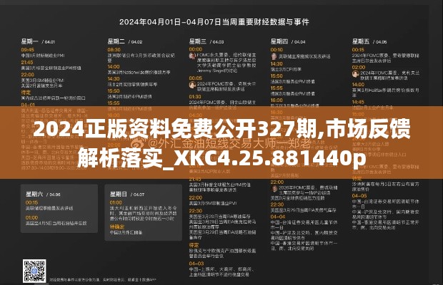 2024正版资料免费公开327期,市场反馈解析落实_XKC4.25.881440p