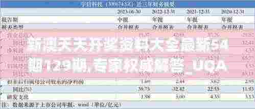 新澳天天开奖资料大全最新54期129期,专家权威解答_UQA92.803响应版