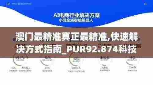 澳门最精准真正最精准,快速解决方式指南_PUR92.874科技版