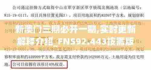 新澳门三期必开一期,实时更新解释介绍_FNS92.443按需版
