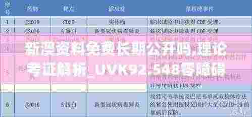 新澳资料免费长期公开吗,理论考证解析_UVK92.548零障碍版