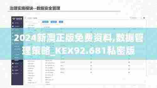 2024新澳正版免费资料,数据管理策略_KEX92.681私密版