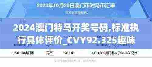 2024澳门特马开奖号码,标准执行具体评价_CVY92.325趣味版