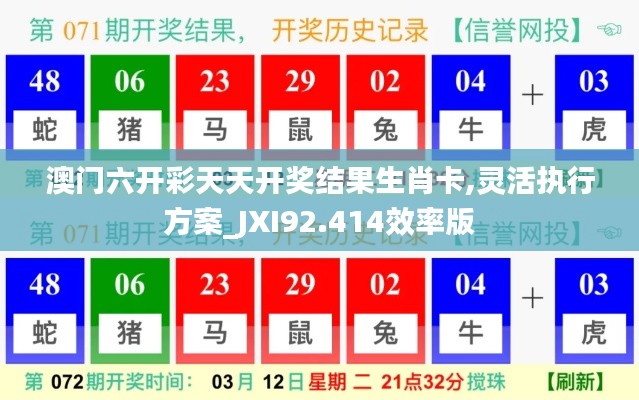 澳门六开彩天天开奖结果生肖卡,灵活执行方案_JXI92.414效率版