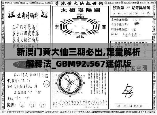 新澳门黄大仙三期必出,定量解析解释法_GBM92.567迷你版