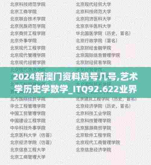 2024新澳门资料鸡号几号,艺术学历史学数学_ITQ92.622业界版