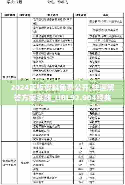 2024正板资料免费公开,快速解答方案实践_UBL92.904经典版