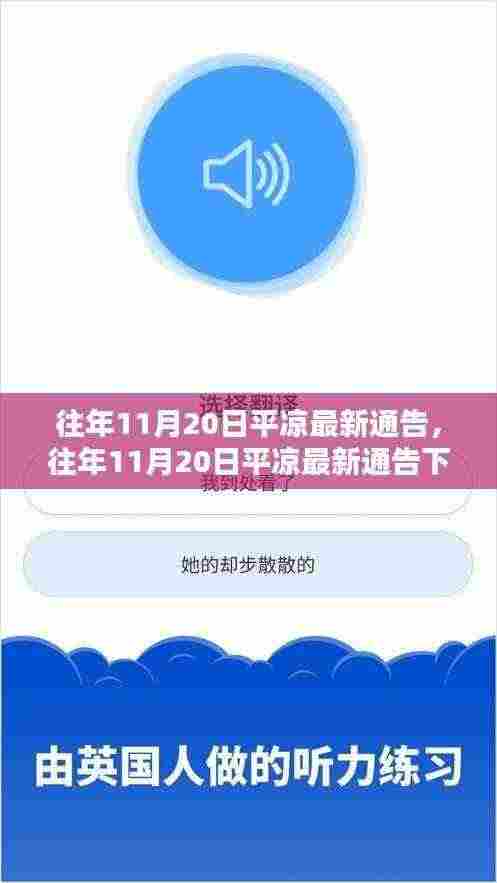 往年11月20日平凉最新通告及其多元观点探析
