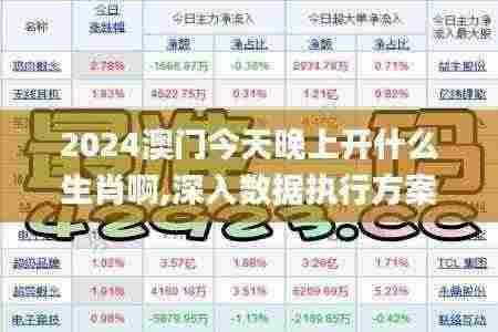 2024澳门今天晚上开什么生肖啊,深入数据执行方案_跨平台版TUJ3.65