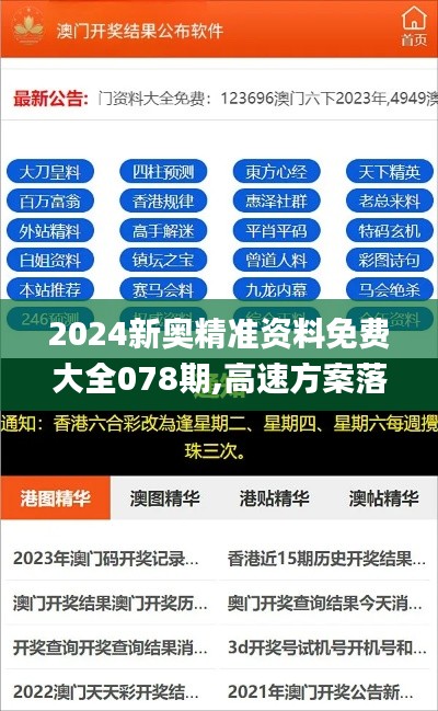 2024新奥精准资料免费大全078期,高速方案落实_冷静版NFI1.12