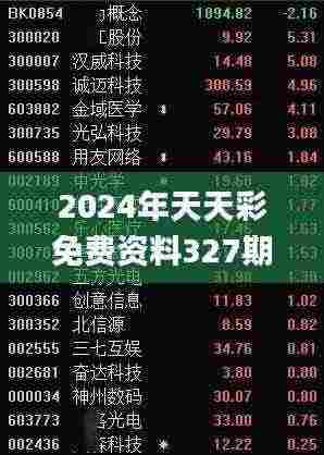 2024年天天彩免费资料327期,深入计划探讨现象_HXL1.41